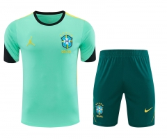 26-27 Brazil Green Thailand Training Soccer Uniform-418
