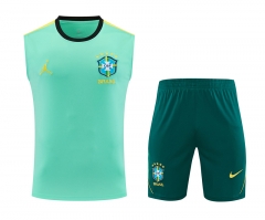 26-27 Brazil Green Thailand Training Soccer Vest Uniform-418