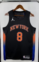 2026 New York Knicks #8 Black NBA Jersey-311