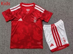 26-27 Nottingham Forest Home Red Kid/Youth Soccer Uniform-7809