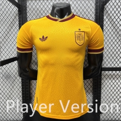 Player Special Version 26-27 Spain Yellow Thailand Soccer Jersey AAA-0485