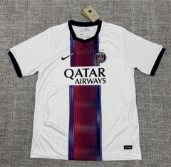 (S-4XL) 26-27 (2 Star) PSG Away White Thailand Soccer Jersey AAA-4506