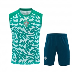 26-27 Portugal Green Thailand Training Soccer Vest Uniform-418