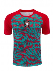 26-27 Portugal Red&Green Thailand Training Soccer Uniform-418