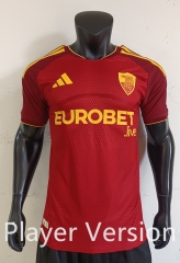 Player Version 26-27 Roma Home Red Thailand Soccer Jersey AAA-0871