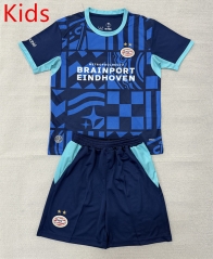 26-27 PSV Eindhoven 3nd Away Blue&Black Kids/Youth Soccer Uniform-AY 26-27 PSV Eindhoven 3nd Away Blue&Black Kids/Youth Soccer Uniform-AY