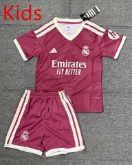 26-27 Real Madrid 2nd Away Pink Kids/Youth Soccer Uniform-4247 26-27 Real Madrid 2nd Away Pink Kids/Youth Soccer Uniform-4247