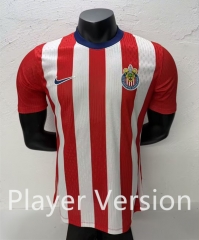 (S-3XL) Player Version 26-27 Deportivo Guadalajara Red&White Striped Thailand Training Soccer Jersey AAA-5668