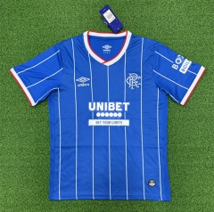(S-4XL) 26-27 Rangers FC Home Blue Thailand Soccer Jersey AAA-403