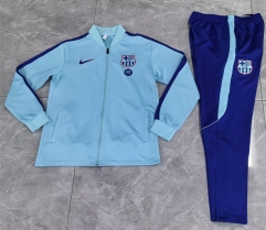 26-27 Barcelona Light Blue Thailand Soccer Jacket Uniform-0199