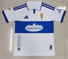 (S-4XL) 26-27 Real Oviedo Away White Thailand Soccer Jersey AAA-2315