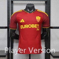 Player Version 26-27 Roma Home Red Thailand Soccer Jersey AAA-888