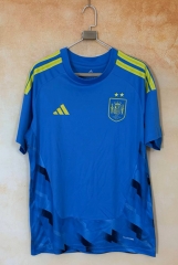 (S-4XL)26-27 (2 Star) Spain Blue Goalkeeper Thailand Soccer Jersey-2483