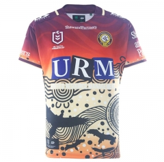 (S-7XL)2026 Indigenous Version Manly Warringah Sea Eagles Red&Yellow Thailand Rugby Shirt