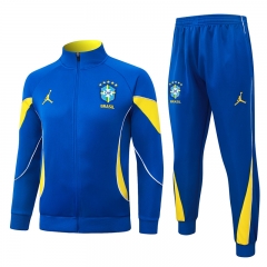 26-27 Brazil Jordan Color Blue Thailand Soccer Jacket Uniform-815