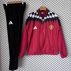 26-27 Manchester United Red Trench Coats Suit-2315 26-27 Manchester United Red Trench Coats Suit-2315