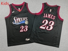 Philadelphia Classic Version 76ers #23 Black Kids NBA Jersey-1380