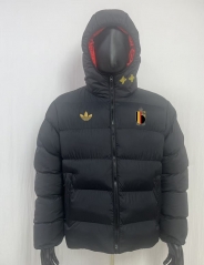 26-27 Belgium Black Cotton Coat With Hat-8268
