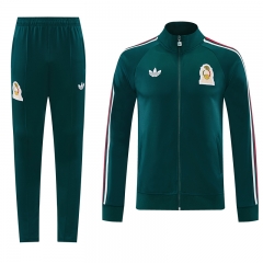 26-27 Mexico Dark Green Thailand Soccer Jacket Uniform-LH