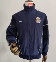 26-27 Deportivo Guadalajara Royal Lined Thailand Soccer Trench Coat Uniform-0225