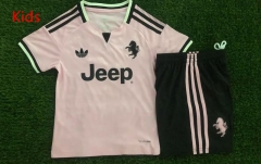 26-27 Juventus Away Pink Soccer kids Uniform-AY