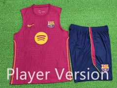 (S-3XL)26-27 Player Version Barcelona Red Vest Thailand Soccer Short-Sleeve Uniform-9926 (S-3XL)26-27 Player Version Barcelona Red Vest Thailand Soccer Short-Sleeve Uniform-9926