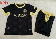 26-27 Manchester City Away Black Kids/Youth Soccer Uniform-1794