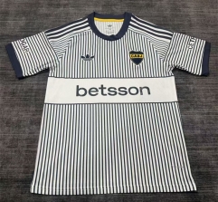 (S-4XL) 26-27 Boca Juniors Blue&White Striped Thailand Soccer Jersey AAA-6032