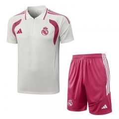26-27 Real Madrid Beige Thailand Polo Uniform-815