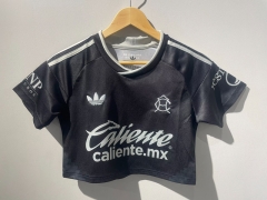 26-27 Club América Away Black Thailand Women Midriff-baring Cheerleader Uniform-6400
