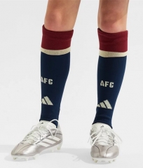 26-27 Arsenal 2nd Away Royal Blue Soccer Socks-4539