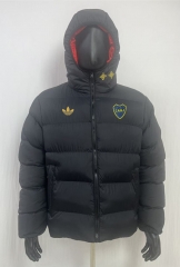 26-27 Boca Juniors Black Cotton Coat With Hat-8268 26-27 Boca Juniors Black Cotton Coat With Hat-8268