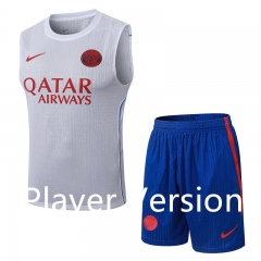 (S-3XL)26-27 Player Version Paris White Thailand Vest Soccer Jersey Uniform AAA-9926