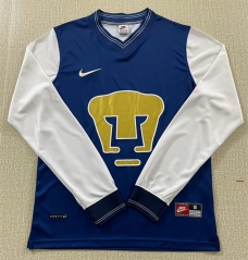 (S-3XL) Retro Version 98-99 PA UNAM Away Royal Blue LS Thailand Soccer Jersey AAA-6895