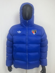 26-27 São Paulo FC Blue Cotton Vest Coat With Hat-8268 26-27 São Paulo FC Blue Cotton Vest Coat With Hat-8268
