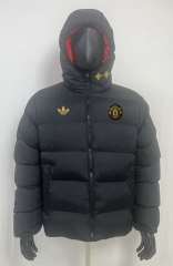 26-27 Manchester United Black Cotton Coat With Hat-8268 26-27 Manchester United Black Cotton Coat With Hat-8268