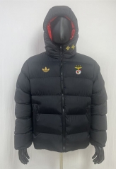 26-27 Benfica Black Cotton Coat With Hat-8268 26-27 Benfica Black Cotton Coat With Hat-8268