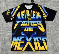 (S-4XL) 26-27 Pre Match Version Tigres UANL Black Thailand Soccer Jersey AAA-4506