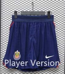 (S-3XL)26-27 Player Version Deportivo Guadalajara Away Royal Blue Thailand Soccer Shorts-888