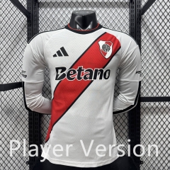 (S-4XL)26-27 Player Version CA River Plate Home White LS Thailand Soccer Jersey AAA-4285 (S-4XL)26-27 Player Version CA River Plate Home White LS Thailand Soccer Jersey AAA-4285