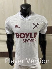 Player Version 26-27 West Ham United Away White Thailand Soccer Jersey AAA-4691