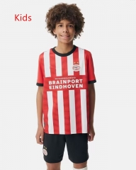 26-27 PSV Eindhoven Home Red&White Kids/Youth Soccer Uniform-6748