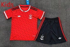 26-27 Flamengo 2nd Away Red Kids/Youth Soccer Uniform-2483
