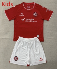 26-27 Bristol City Home Red Kids/Youth Soccer Uniform-AY