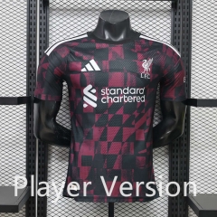 (S-3XL)26-27 Player Version Liverpool 2nd Away Black& Pink Thailand Soccer Jersey AAA-888