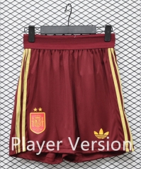 Player Version (S-3XL) 26-27 Spain Dark Red Thailand Soccer Shorts-888