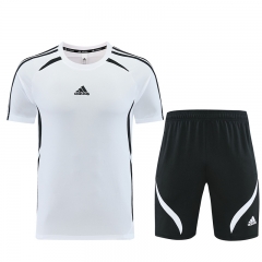 26-27 Adidas White Soccer Short-Sleeves Tracksuit-LH