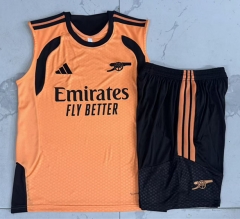 26-27 Arsenal Orange Vest Thailand Soccer Tracksuit-815
