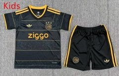 26-27 Ajax Away Black Kid/Youth Soccer Uniform-9484