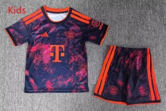 26-27 Bayern München 2nd Away Blue&Red Kids/Youth Soccer Uniform-6850
